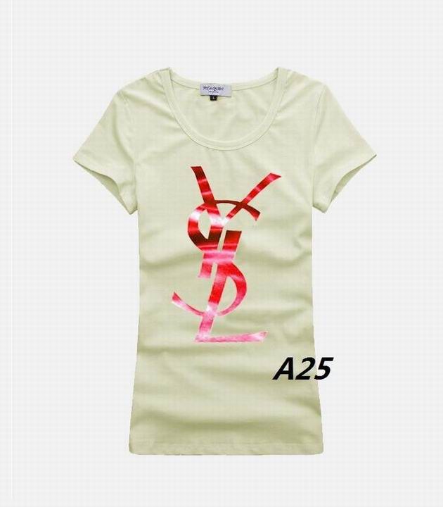 YSL short round collar T woman S-XL-063